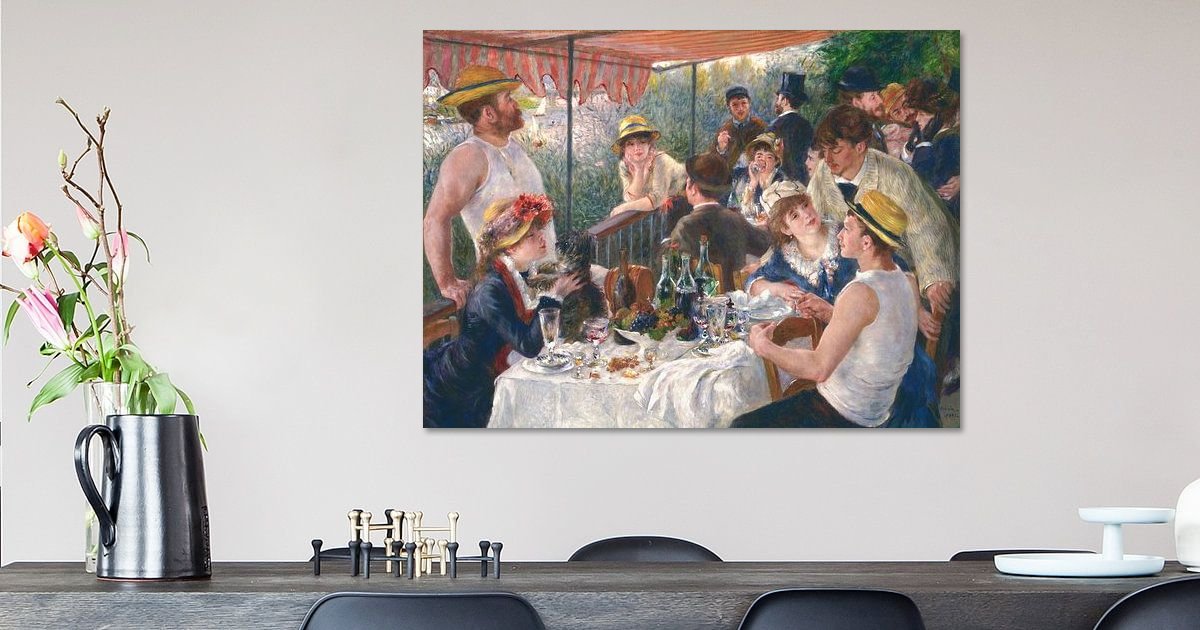 Lunch van de roeiers, August Renoir op canvas, behang, poster en meer